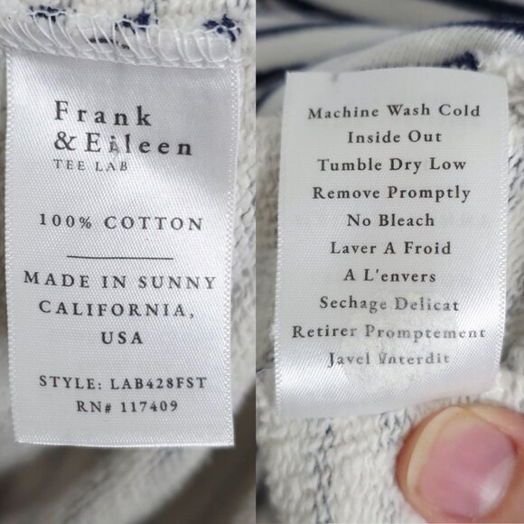 Frank & Eileen Lauren Navy French Stripe Triple Fleece Polo Mini Dress Size XS - Picture 8 of 11